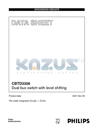 CBTD3306PW datasheet - Dual bus switch with level shifting