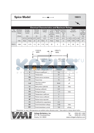 1N6615 datasheet - Spice Model