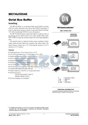 74LVX540 datasheet - Octal Bus Buffer Inverting