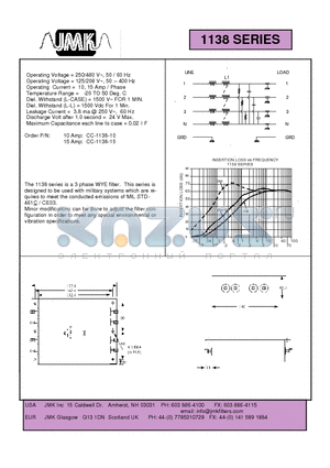 CC-1138-10 datasheet - 3 phase WYE filter