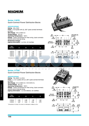 11675-2 datasheet - Quick-Connect Power Distribution Blocks