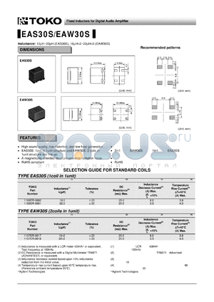 1168ER-0001 datasheet - Fixed Inductors for Digital Audio Amplifier