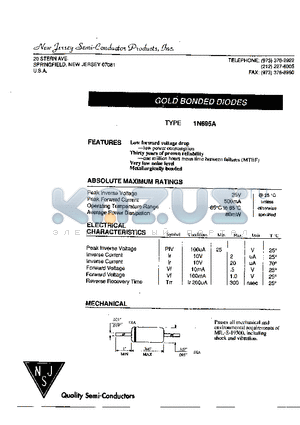 1N695A datasheet - GOLD BONDED DIODES