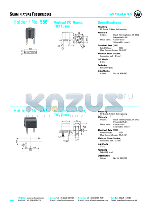 5560000000 datasheet - Vertical PC Mount, TR3 Fuses