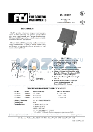 117-1120A datasheet - WATERFLOW AND SUPERVISORY SWITCHES