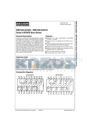 DM74ALS240A datasheet - Octal 3-STATE Bus Driver