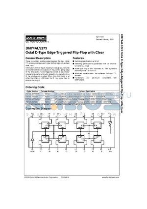DM74ALS273N datasheet - Octal D-Type Edge-Triggered Flip-Flop with Clear