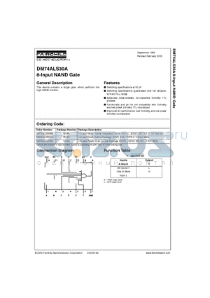 DM74ALS30A datasheet - 8-Input NAND Gate