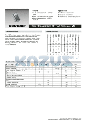 2CTF-V02M-Q24T datasheet - Thin Film on Silicon 2CTF AC Terminator x18