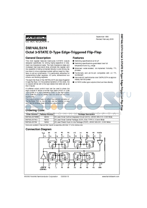 DM74ALS374NX datasheet - Octal 3-STATE D-Type Edge-Triggered Flip-Flop