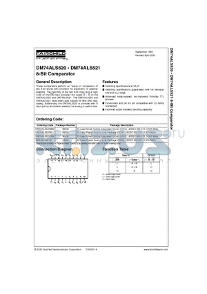 DM74ALS520N datasheet - 8-Bit Comparator