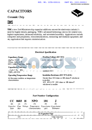 CC0402HZ5U110M datasheet - CAPACITORS