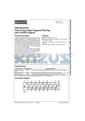DM74ALS576A datasheet - Octal D-Type Edge-Triggered Flip-Flop with 3-STATE Outputs