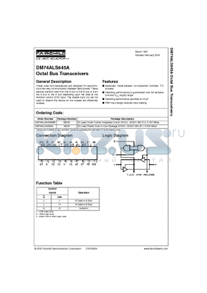 DM74ALS645AWM datasheet - Octal Bus Transceivers