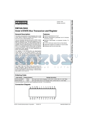 DM74ALS652-01 datasheet - Octal 3-STATE Bus Transceiver and Register