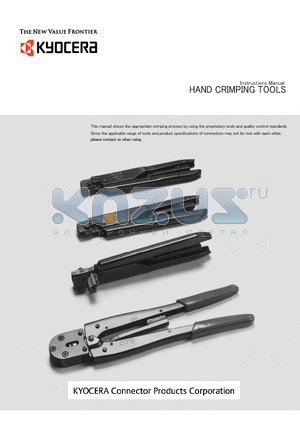 061001016 datasheet - HAND CRIMPING TOOLS