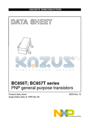 BC856BT datasheet - PNP general purpose transistors