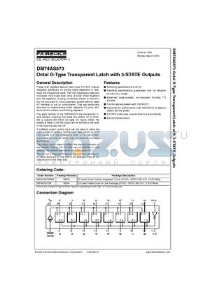 DM74AS573 datasheet - Octal D-Type Transparent Latch with 3-STATE Outputs