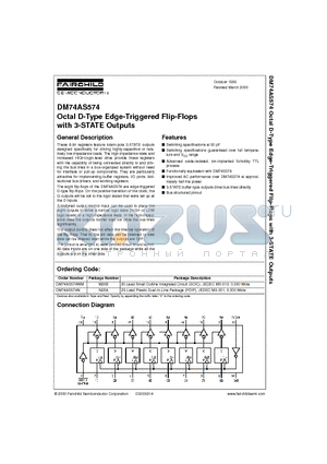 DM74AS574 datasheet - Octal D-Type Edge-Triggered Flip-Flops with 3-STATE Outputs