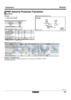 BC857B datasheet - PNP General Purpose Transistor