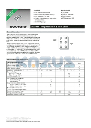2DAB-F6R datasheet - Integrated Passive & Active Device
