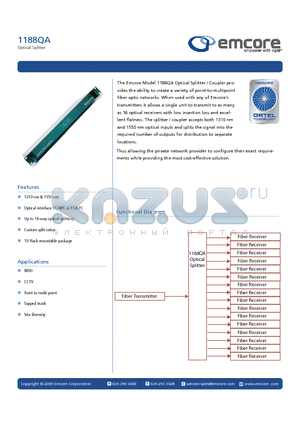 1188QA-SFSP/10 datasheet - Optical Splitter
