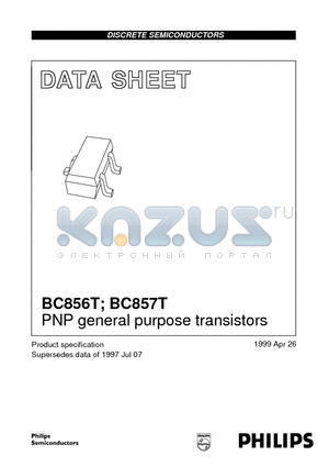 BC857T datasheet - PNP general purpose transistors