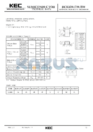 BC857W datasheet - EPITAXIAL PLANAR PNP TRANSISTOR (GENERAL PURPOSE, SWITCHING)