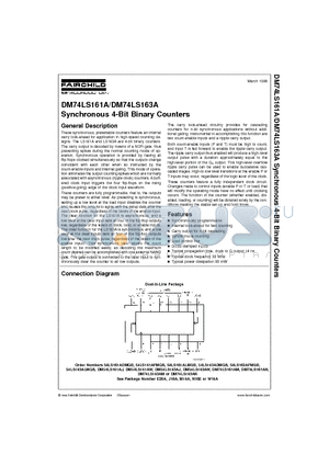 DM74LS161A_98 datasheet - Synchronous 4-Bit Binary Counters