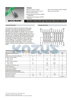 2DTA datasheet - Thin Film on Silicon 2DEA Integrated ESD Protection Diode Array