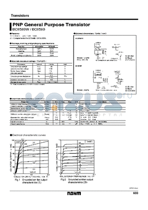 BC858BW datasheet - PNP General Purpose Transistor