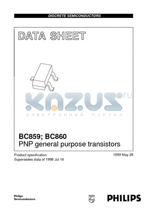 BC859 datasheet - PNP general purpose transistors