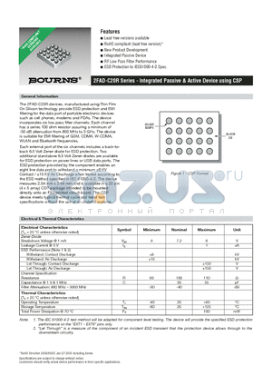 2FAD-C20RLF datasheet - Integrated Passive & Active Device using CSP