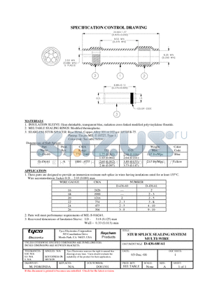 1195132-5 datasheet - STUB SPLICE SEALING SYSTEM MULTI-WIRE