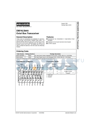 DM74LS645WM datasheet - Octal Bus Transceiver