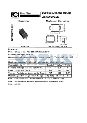 BZT52C15S datasheet - 200mW SURFACE MOUNT ZENER DIODE