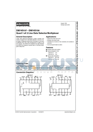 DM74S157N datasheet - Quad 1 of 2 Line Data Selector/Multiplexer
