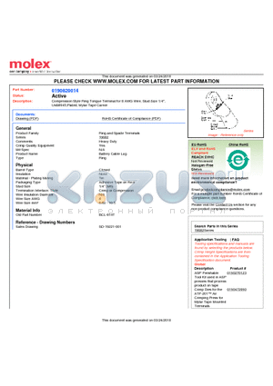 BCL-814T datasheet - Compression Style Ring Tongue Terminal for 8 AWG Wire