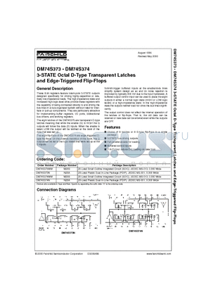 DM74S373 datasheet - 3-STATE Octal D-Type Transparent Latches