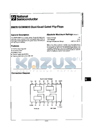 DM7613 datasheet - Dual/Quad Gated Flip-Flops