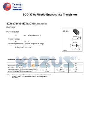 BZT52C2V0S datasheet - Plastic-Encapsulate Transistors