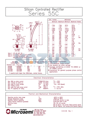 55C120B datasheet - Silicon Controlled Rectifier
