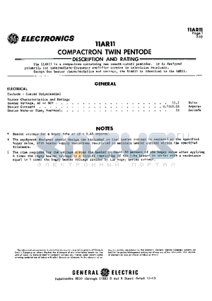 11AR11 datasheet - COMPACTRON TWIN PENTODE