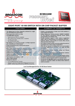 BCM5328M datasheet - EIGHT-PORT 10/100 SWITCH WITH ON-CHIP PACKET BUFFER