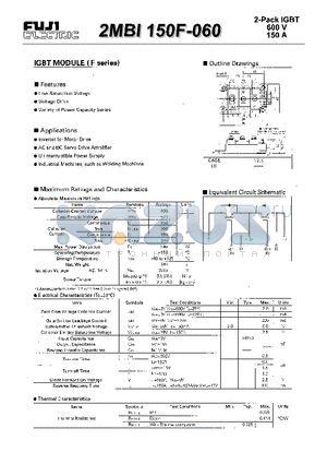 2MBI150F-060 datasheet - IGBT MODULE ( F Series )