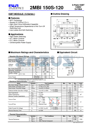 2MBI150S-120 datasheet - IGBT MODULE ( S-Series )