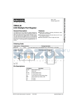 DM93L38 datasheet - 8-Bit Multiple Port Register