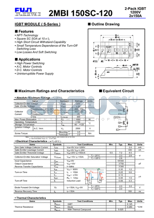 2MBI150SC-120 datasheet - IGBT MODULE ( S-Series )