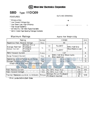 11DQ09 datasheet - Low Forward Voltage drop Diode