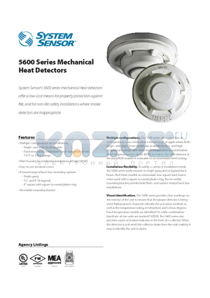 5602 datasheet - Mechanical Heat Detectors